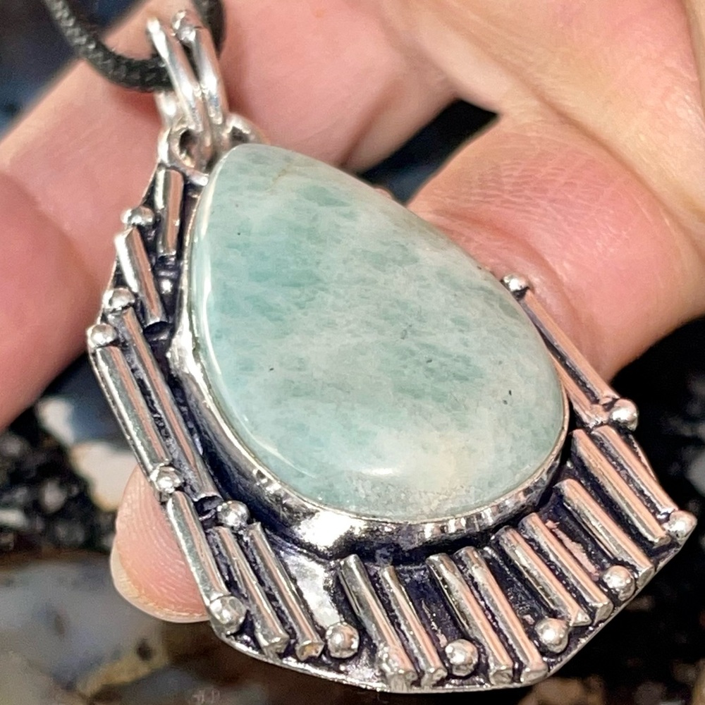 “The Peace Maker Stone” Amazonite Pendant 2”